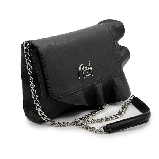 Сумочка Renato Angi черная кожаная - фото 2,