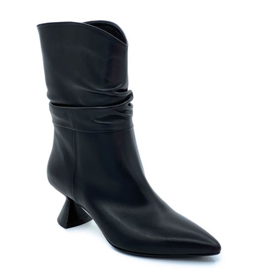 Ботильоны Tiffi черные кожаные демисезонные - фото 2, 