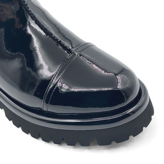 Ботинки Tuffoni черные из лакированной кожи на меху - фото 6, 1723021 TUF