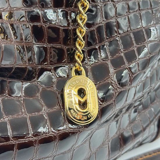 Сумка Marino Orlandi коричневая лакированная - фото 5, 4913 MO MORO