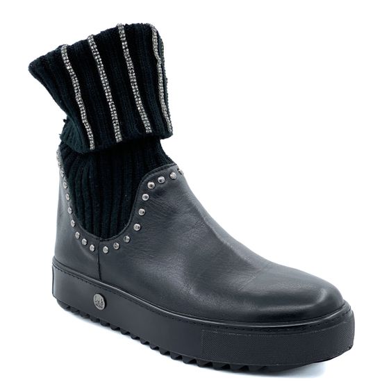 Ботинки женские Lab Milano черные на меху - фото 2, A13310-1 LAB