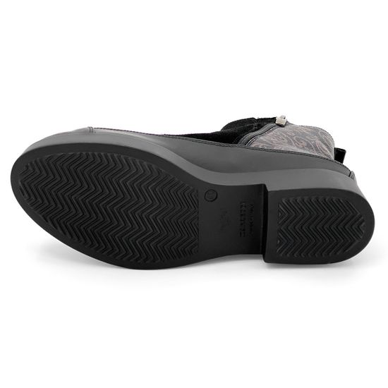 Ботинки Marzetti черные МЕХ комбинация замши и кожи - фото 4, 